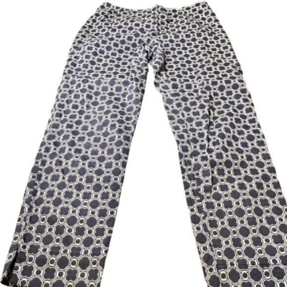 BUNDLE 3 FOR $18- Womens Pants Classic Fit Crop Blue White Straight Leg Size 6 - Picture 2 of 12